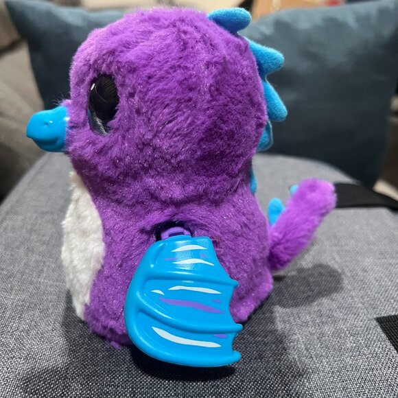 Hatchimals Draggle Purple Dragon Interactive Plush Toy Spin Master Tested Works - Picture 3 of 7